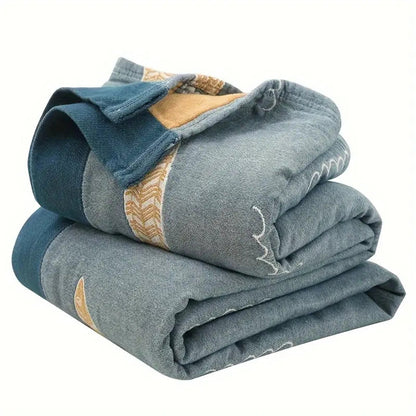 Cotton Gauze Blanket Breathable Jacquard Machine Washable