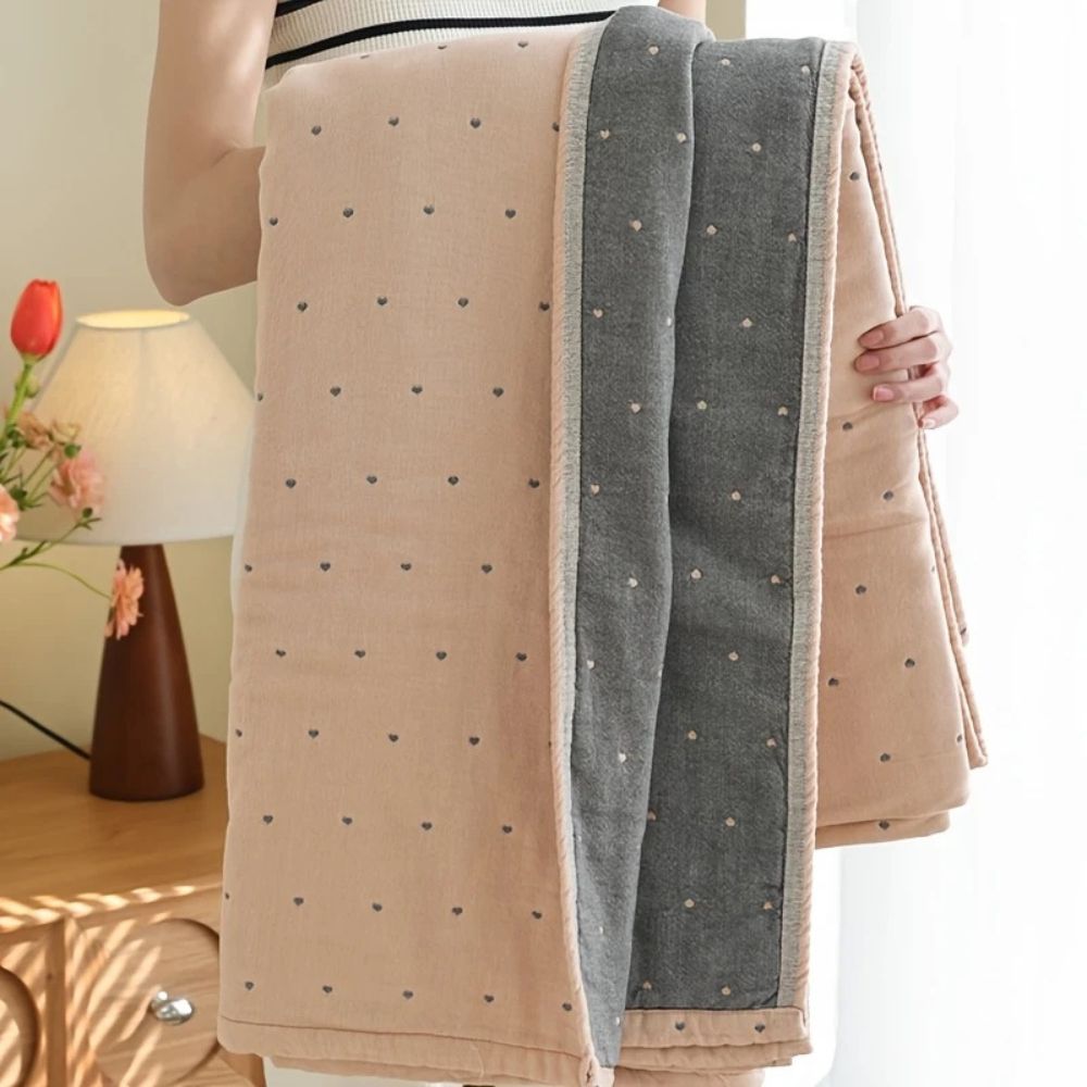 Cotton Gauze Throw Lightweight Breathable Reversible