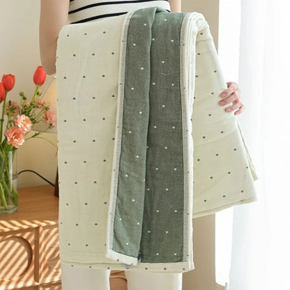 Cotton Gauze Throw Lightweight Breathable Reversible