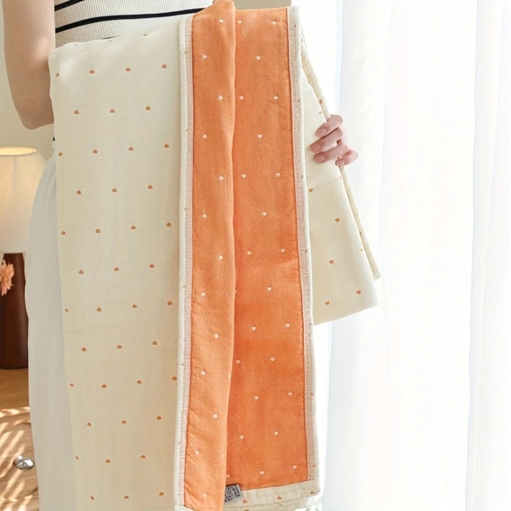 Cotton Gauze Throw Lightweight Breathable Reversible