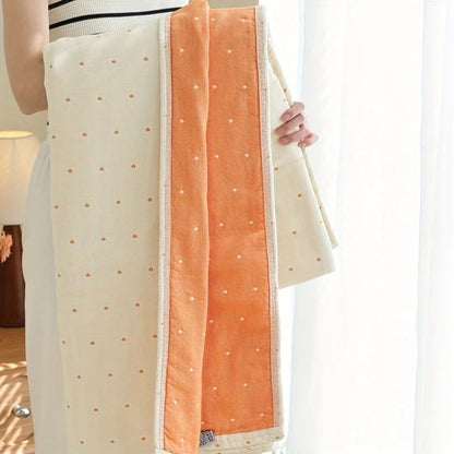 Cotton Gauze Throw Lightweight Breathable Reversible