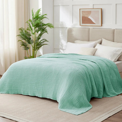Cotton Muslin Blanket Six-Layer Breathable Year-Round Comfort