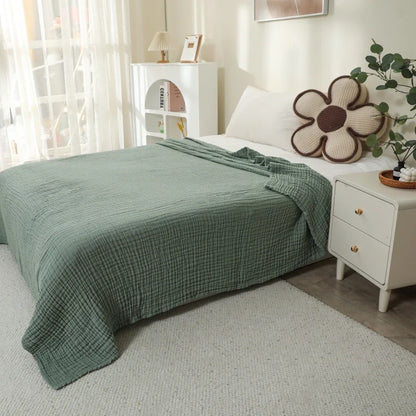 Cotton Muslin Blanket Six-Layer Breathable Year-Round Comfort