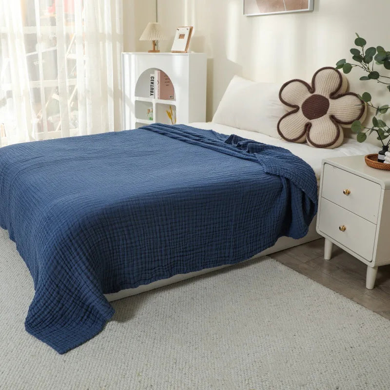 Cotton Muslin Blanket Six-Layer Breathable Year-Round Comfort