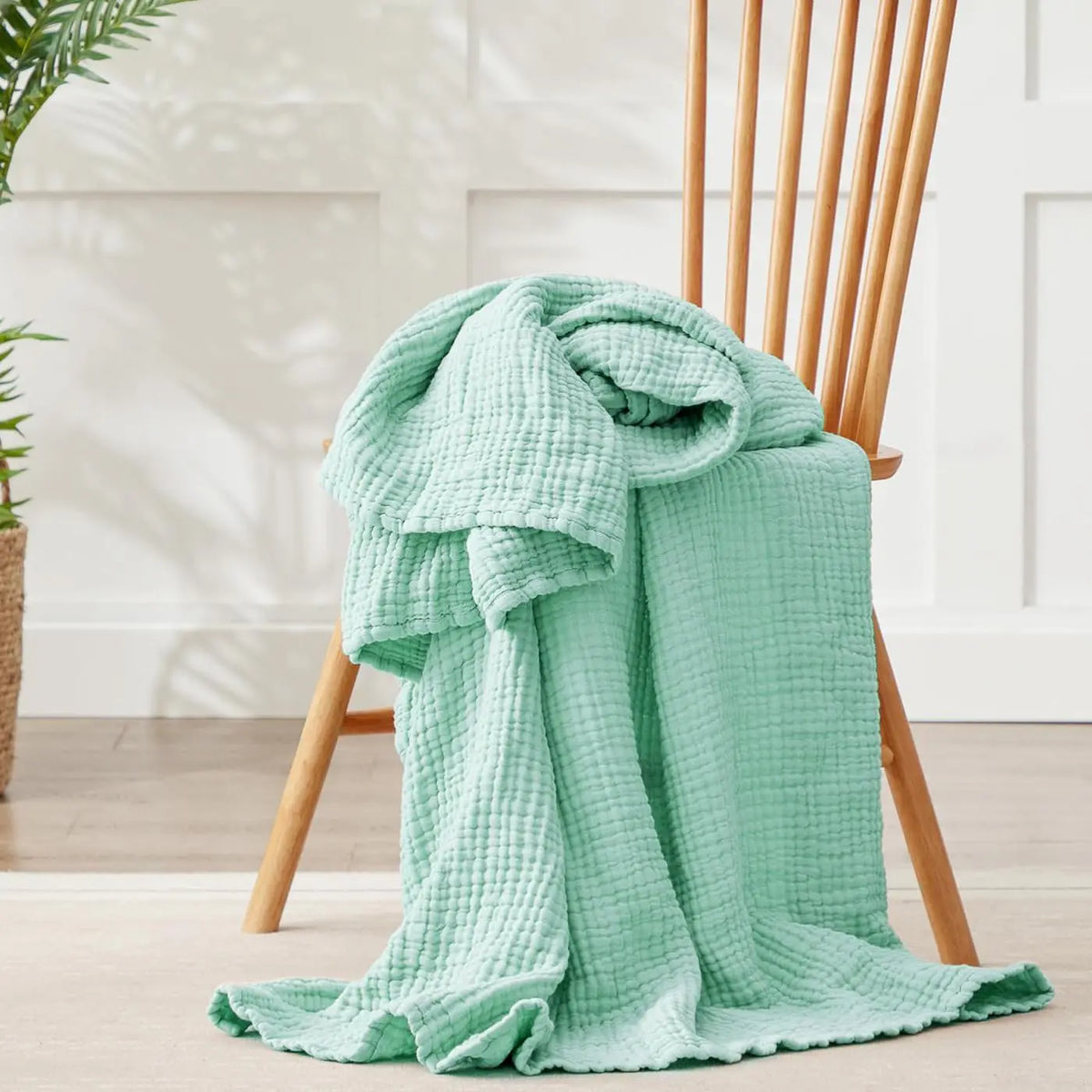 Cotton Muslin Blanket Six-Layer Breathable Year-Round Comfort