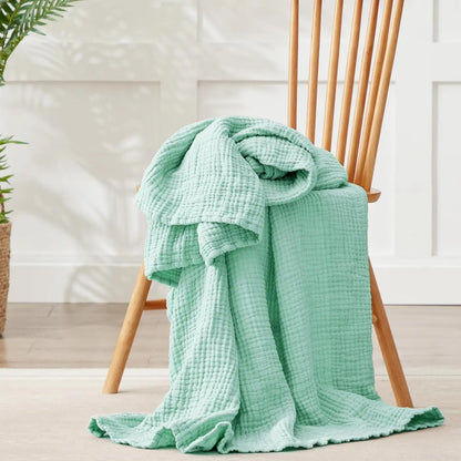 Cotton Muslin Blanket Six-Layer Breathable Year-Round Comfort