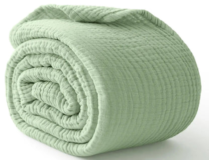 Cotton Muslin Blanket Six-Layer Breathable Year-Round Comfort