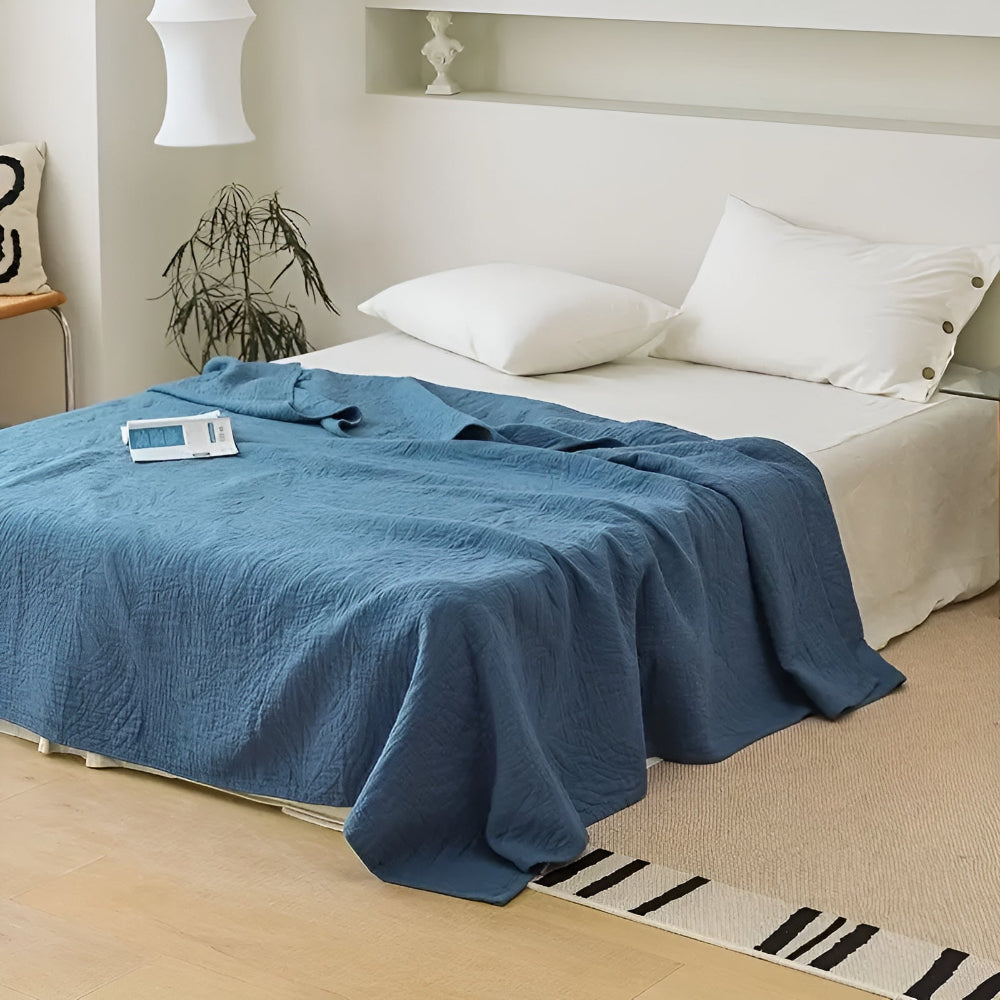 Cotton Throw Blanket Antibacterial Moisture-Wicking