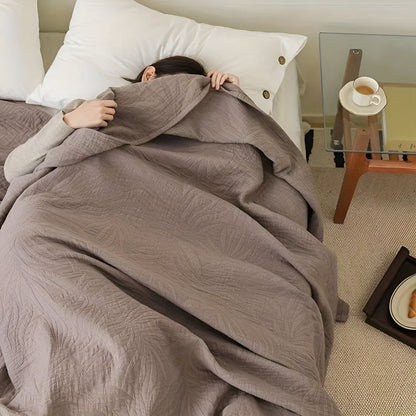 Cotton Throw Blanket Antibacterial Moisture-Wicking