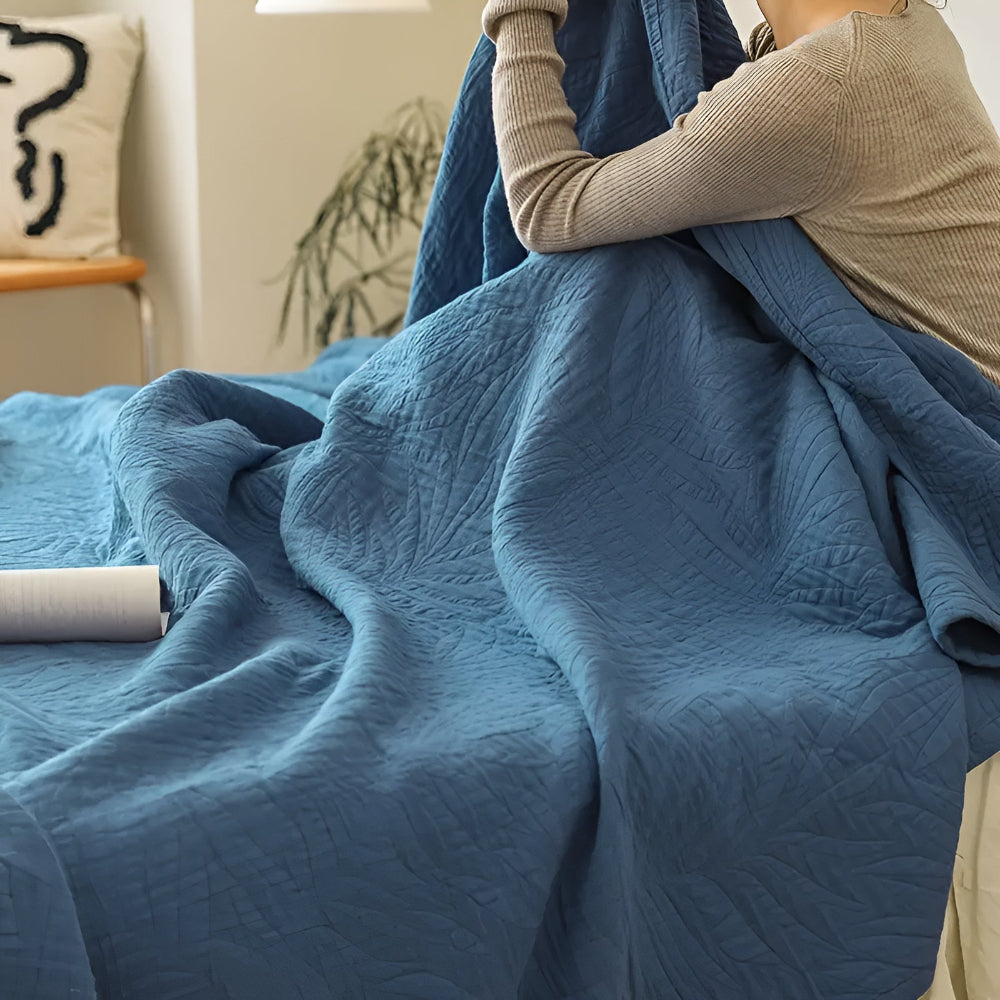 Cotton Throw Blanket Antibacterial Moisture-Wicking