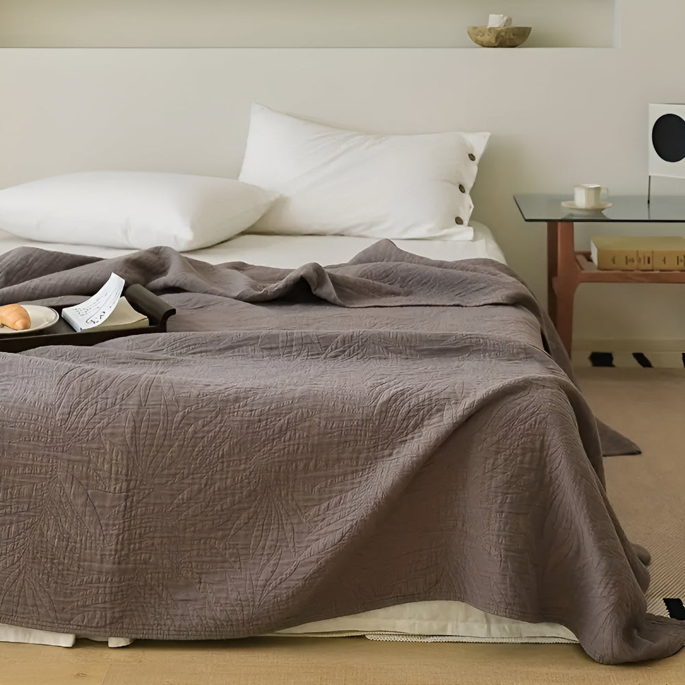 Cotton Throw Blanket Antibacterial Moisture-Wicking