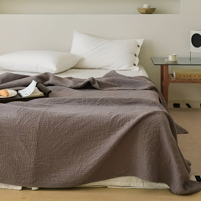 Cotton Throw Blanket Antibacterial Moisture-Wicking