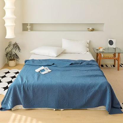 Cotton Throw Blanket Antibacterial Moisture-Wicking