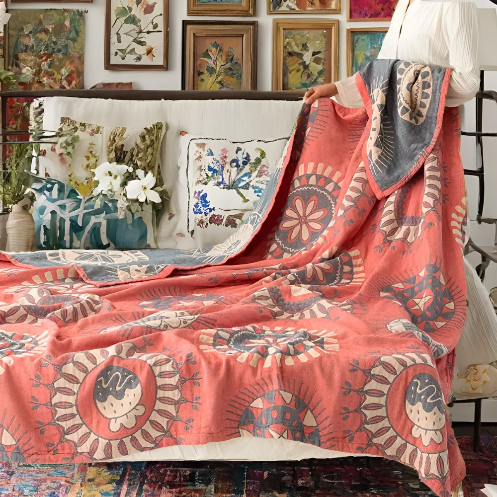 Cotton Throw Blanket Four-Layer Gauze