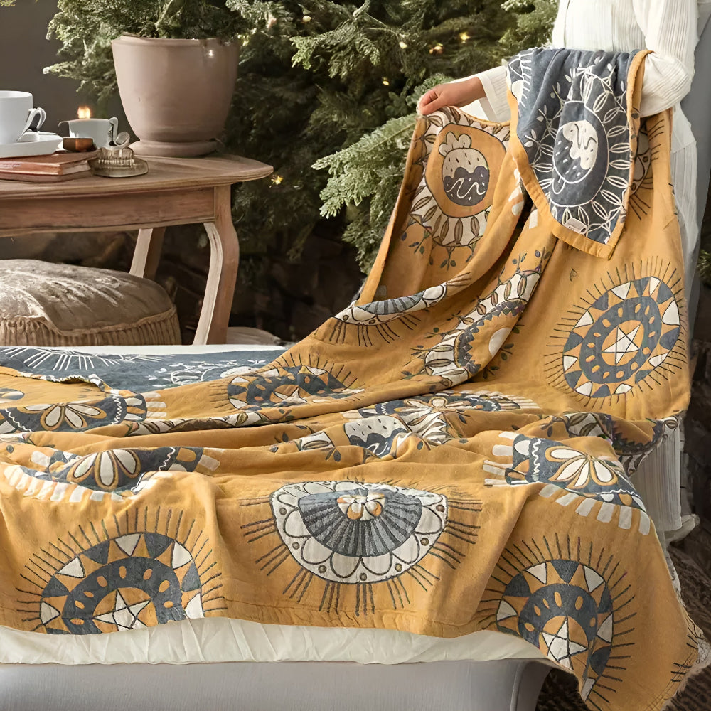Cotton Throw Blanket Four-Layer Gauze