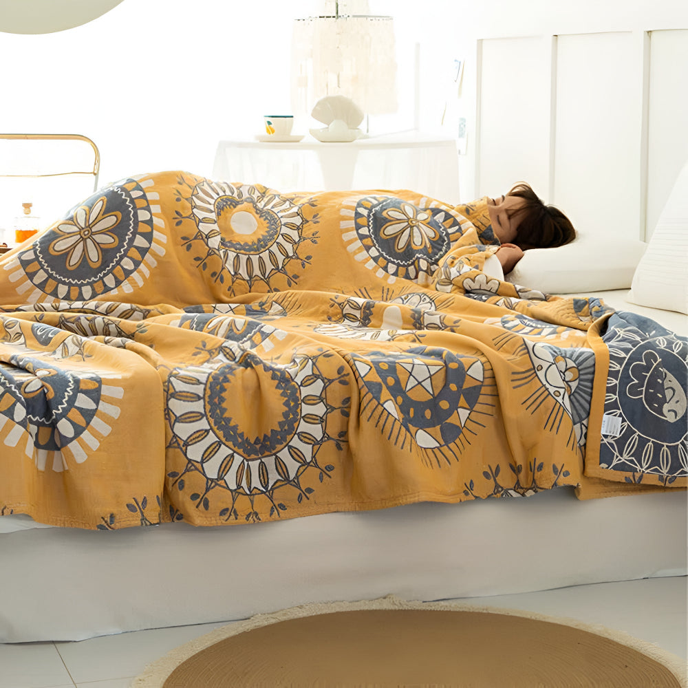 Cotton Throw Blanket Four-Layer Gauze