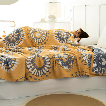 Cotton Throw Blanket Four-Layer Gauze