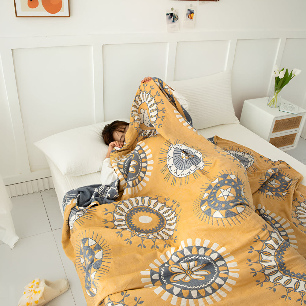 Cotton Throw Blanket Four-Layer Gauze