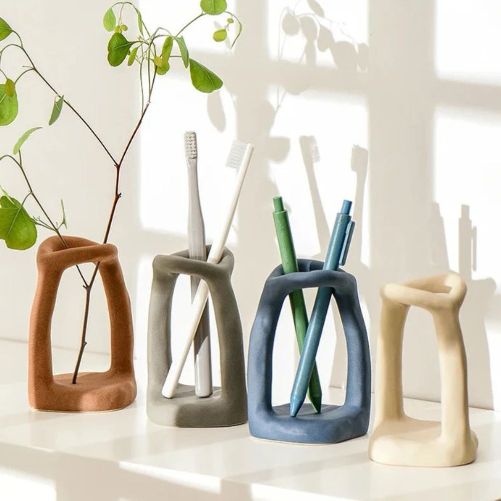 Countertop Organizer Ceramic Weighted & Compact