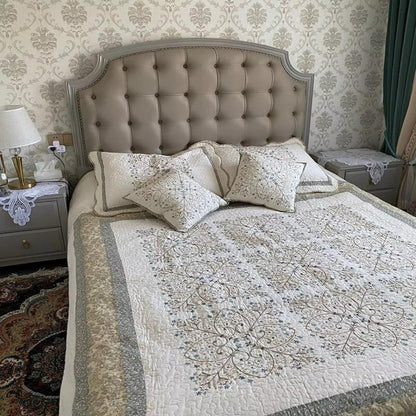 Coverlet 3-Piece Set Reversible Embroidered Lightweight Polyester