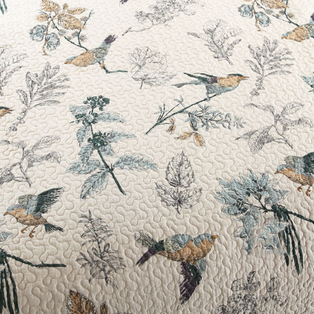 Coverlet Set Microfiber Reversible Floral Set of 3