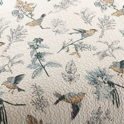 Coverlet Set Microfiber Reversible Floral Set of 3
