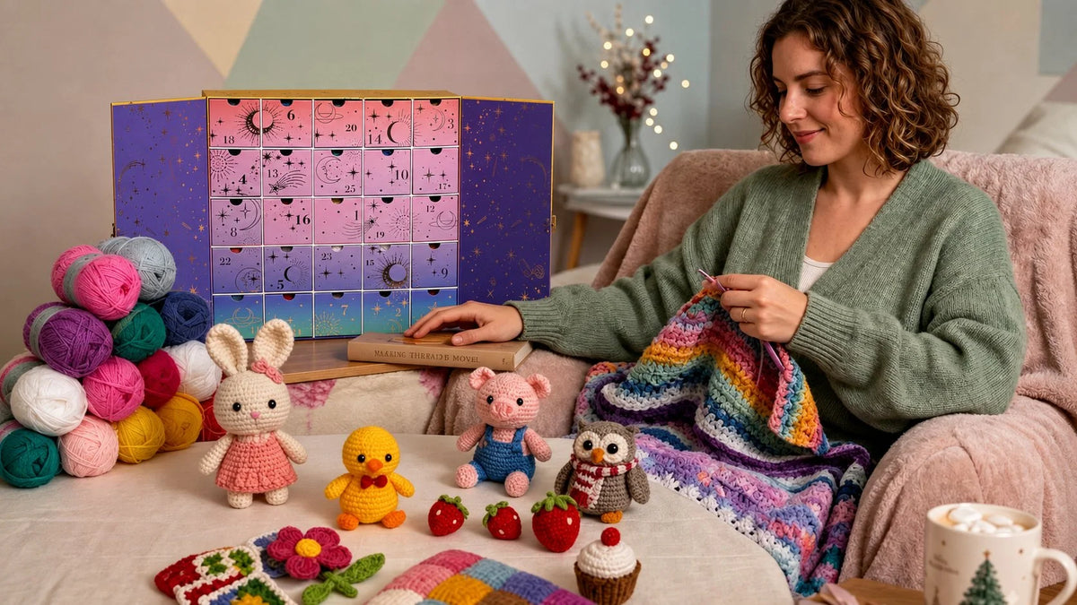 Crochet Advent Calendar 25 Drawers Yarn & Tools & Patterns