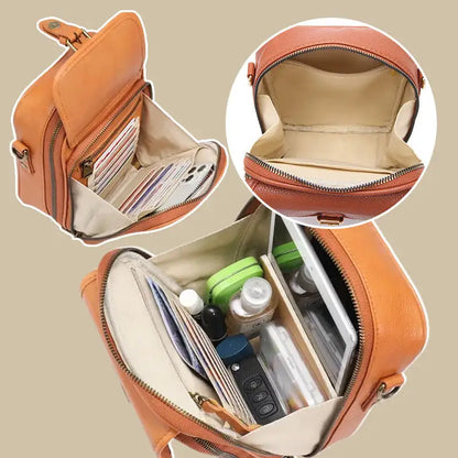 Crossbody Bag Anti-Theft Zippers Compact Square Adjustable Strap