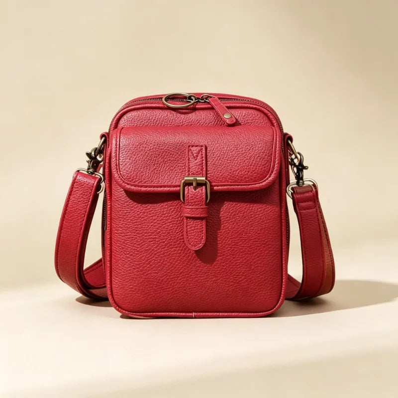 Crossbody Bag Anti-Theft Zippers Compact Square Adjustable Strap