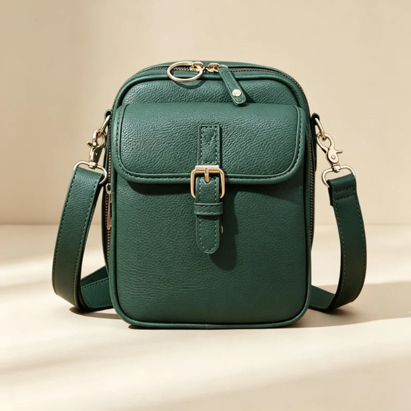Crossbody Bag Anti-Theft Zippers Compact Square Adjustable Strap