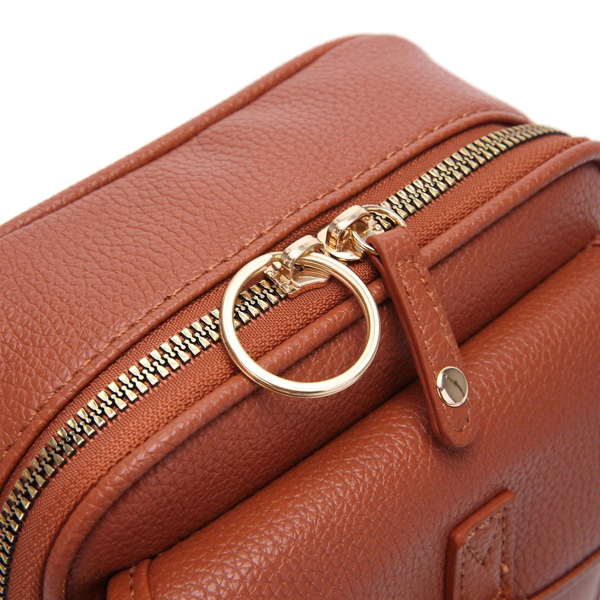 Crossbody Bag Anti-Theft Zippers Compact Square Adjustable Strap