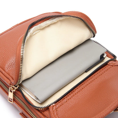 Crossbody Bag Anti-Theft Zippers Compact Square Adjustable Strap