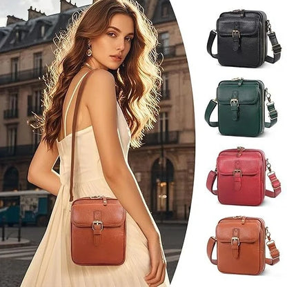 Crossbody Bag Anti-Theft Zippers Compact Square Adjustable Strap