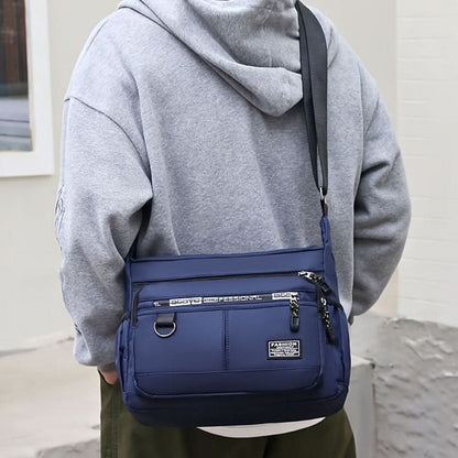 Crossbody Bag Lightweight Nylon Multiple Compartments Adjustable Strap