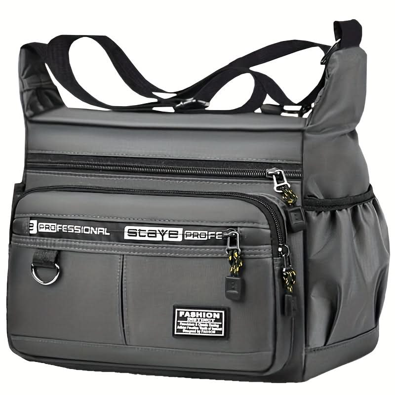 Crossbody Bag Lightweight Nylon Multiple Compartments Adjustable Strap