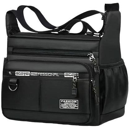 Crossbody Bag Lightweight Nylon Multiple Compartments Adjustable Strap