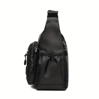 Crossbody Bag Lightweight Nylon Multiple Compartments Adjustable Strap
