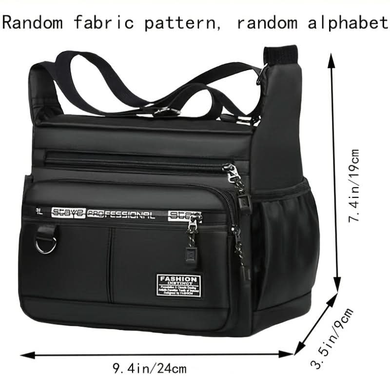 Crossbody Bag Lightweight Nylon Multiple Compartments Adjustable Strap