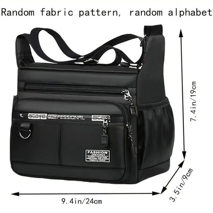 Crossbody Bag Lightweight Nylon Multiple Compartments Adjustable Strap