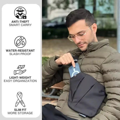 Crossbody Bag RFID-Blocking Cut-Resistant Strap Water-Repellent \񎢀