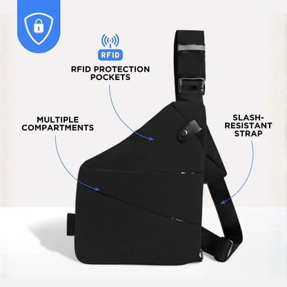 Crossbody Bag RFID-Blocking Cut-Resistant Strap Water-Repellent \񎢀