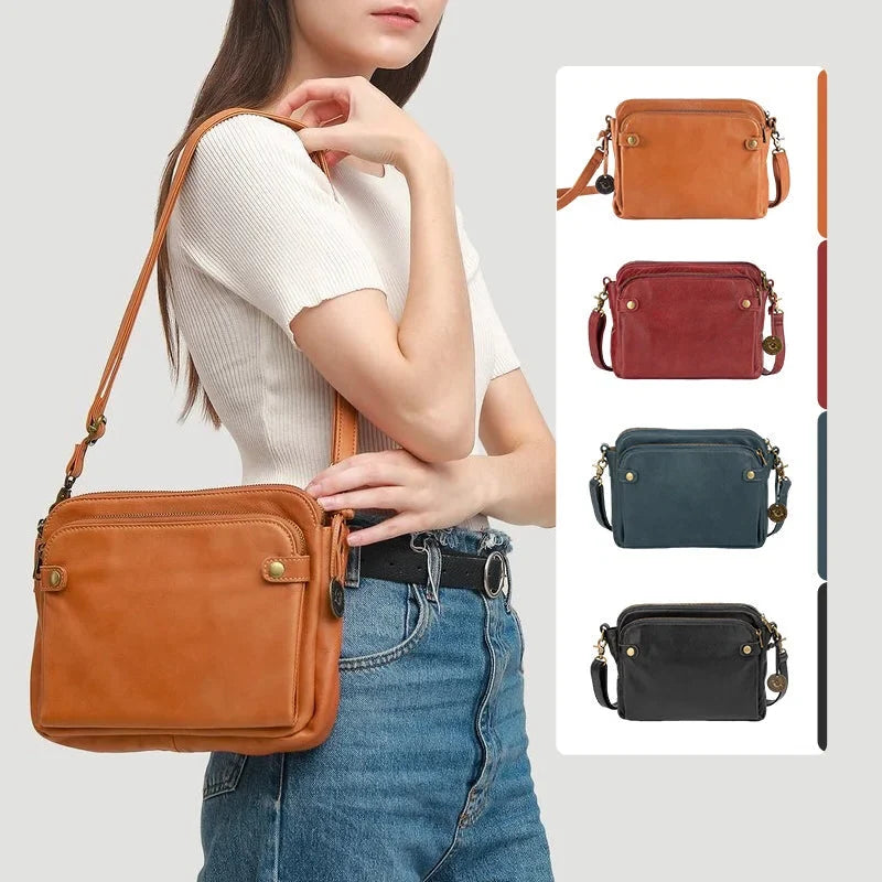 Crossbody Bag RFID-Blocking Wallet Adjustable Detachable Strap