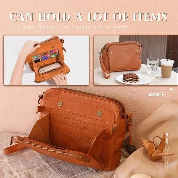Crossbody Bag RFID-Blocking Wallet Adjustable Detachable Strap