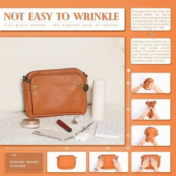 Crossbody Bag RFID-Blocking Wallet Adjustable Detachable Strap