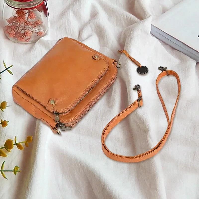 Crossbody Bag RFID-Blocking Wallet Adjustable Detachable Strap