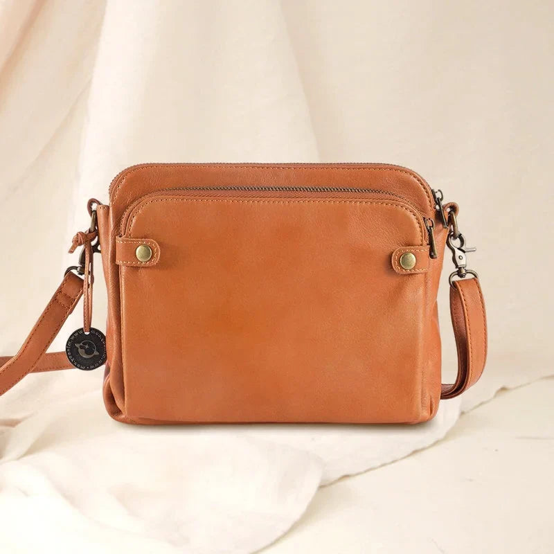 Crossbody Bag Three Compartments RFID-Blocking Wallet Convertible Carry