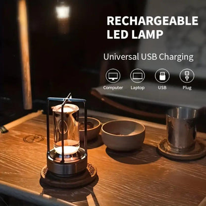 Crystal Lantern Metal Frame USB Rechargeable Touch Dimming