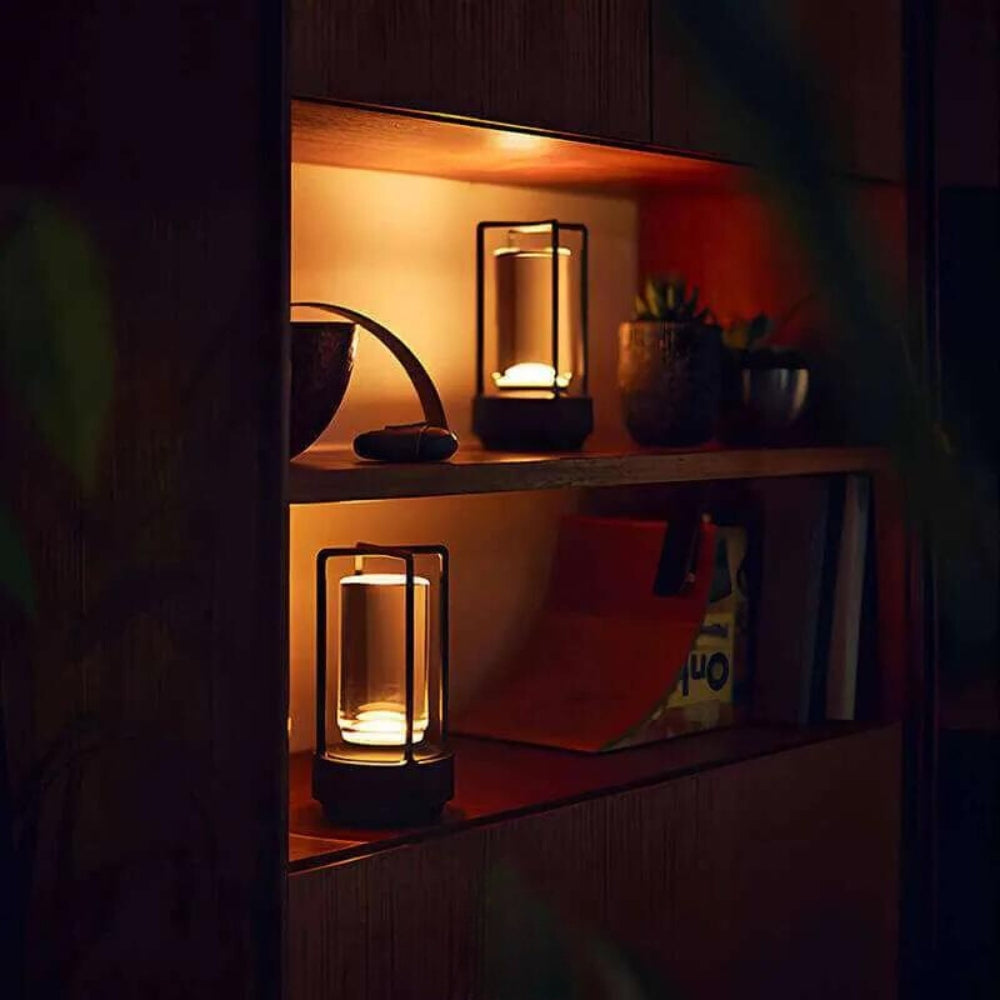 Crystal Lantern Metal Frame USB Rechargeable Touch Dimming