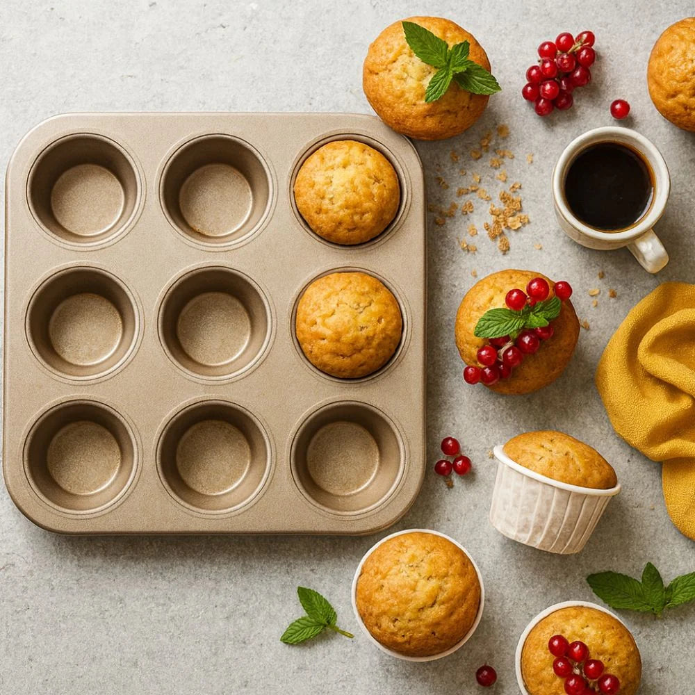 Cupcake & Muffin Pan Carbon Steel Non-Stick Even Heat