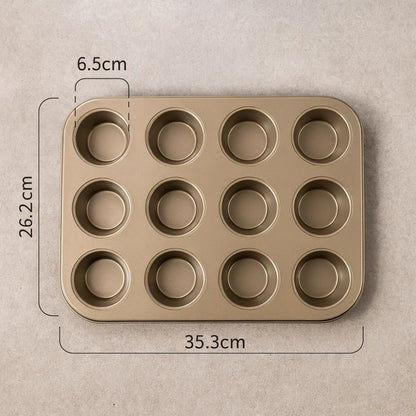 Cupcake & Muffin Pan Carbon Steel Non-Stick Even Heat